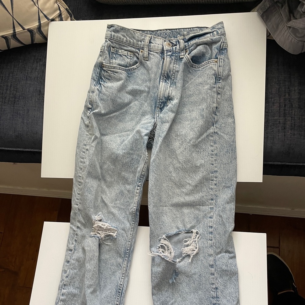 distressed jeans